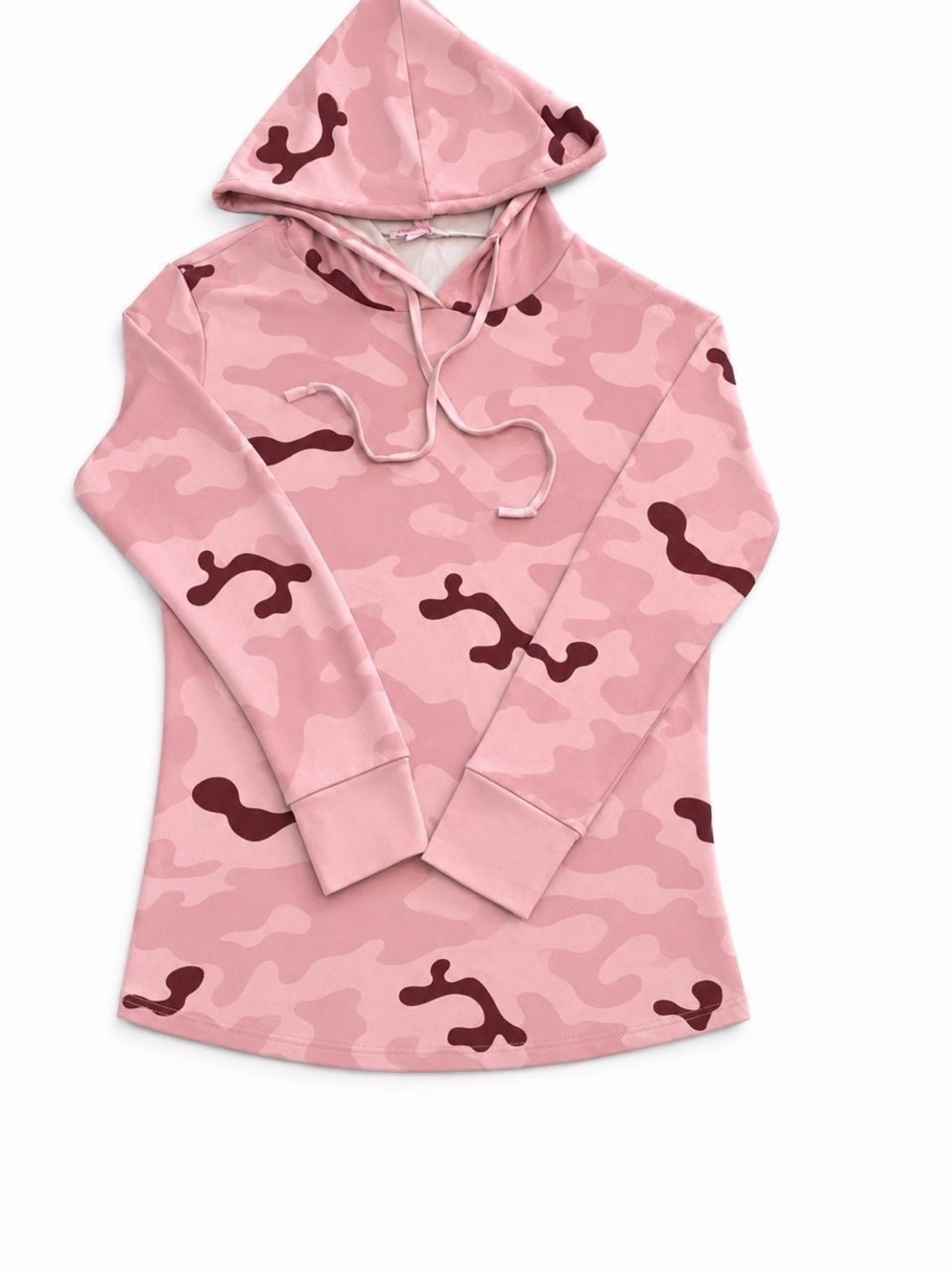 Women's Pink Camo Hooded Pajamas with matching jogger style bottoms